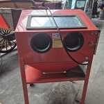 Straal cabine, rood